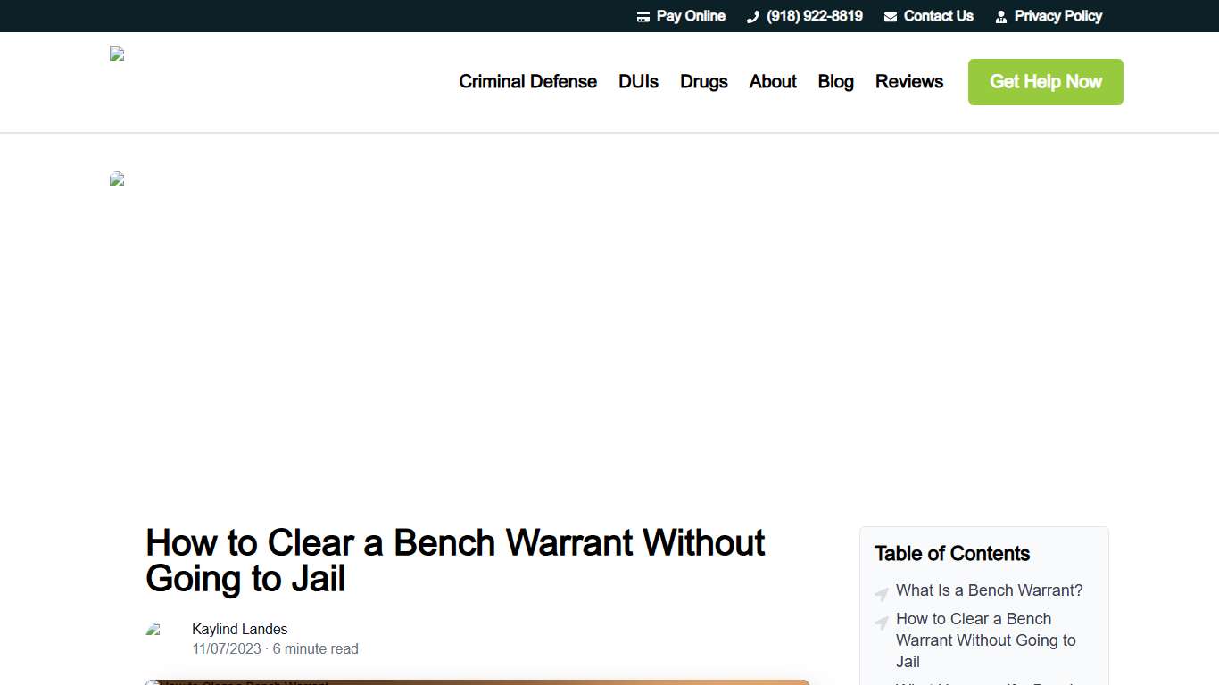 How to Clear a Bench Warrant Without Going to Jail | Khalaf Law Firm