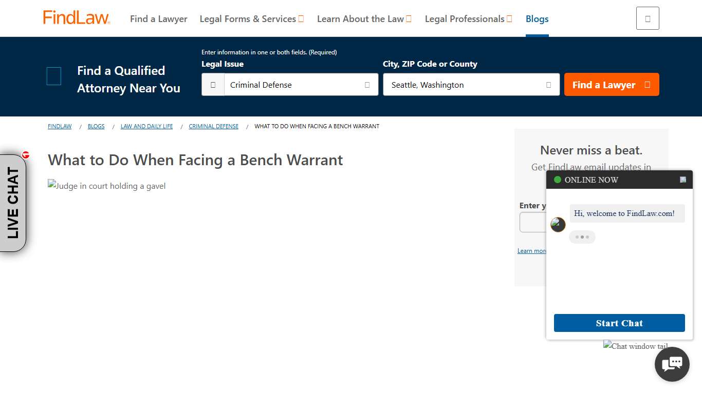 What to Do When Facing a Bench Warrant - FindLaw